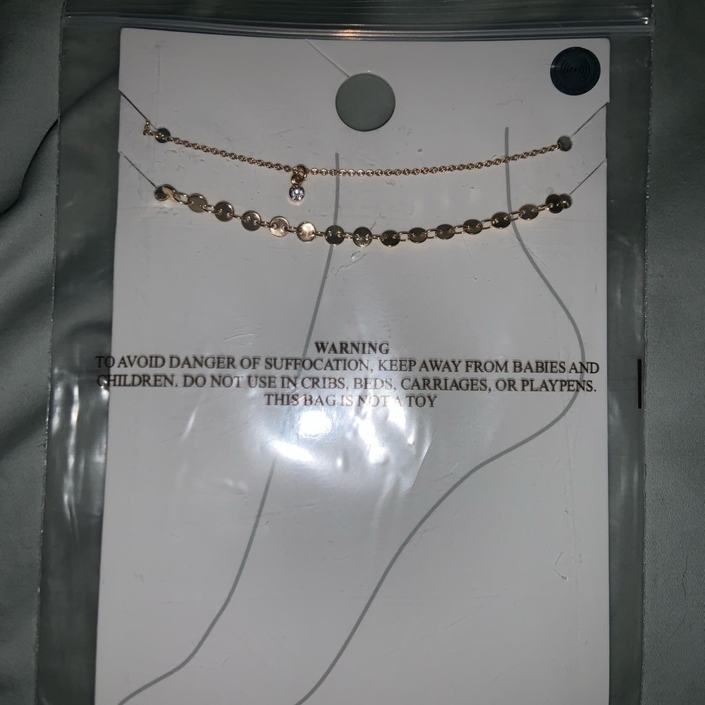 forever 21 two anklets gold color